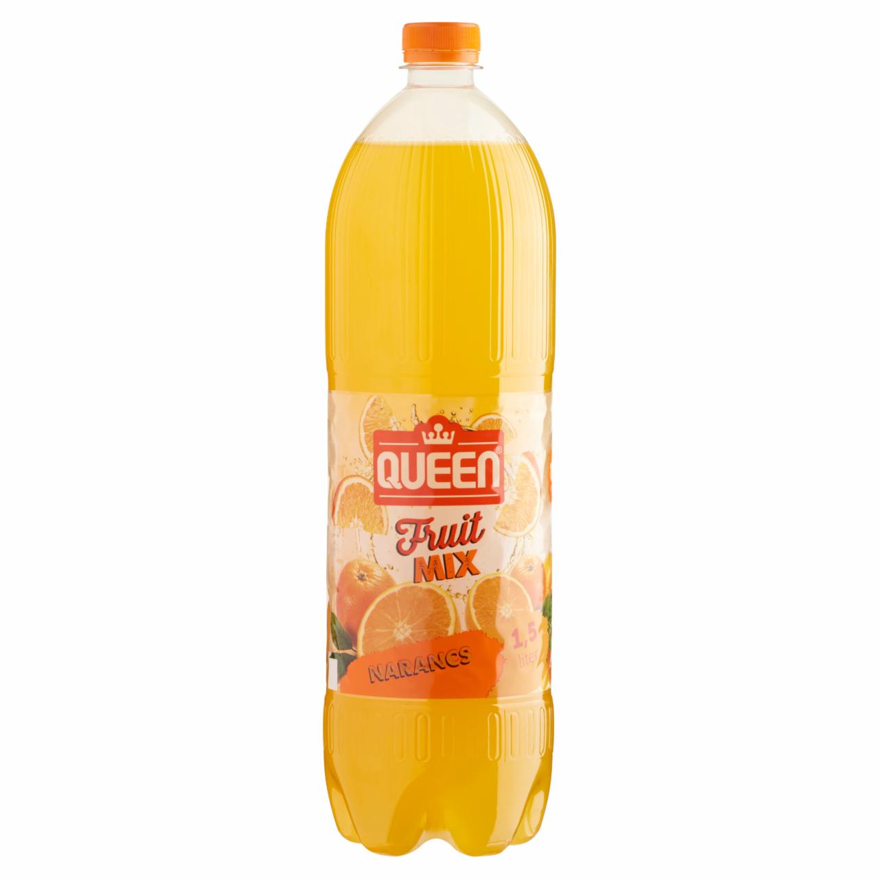Képek - Queen Fruit Mix narancs szénsavmentes üdítőital cukorral és édesítőszerrel 1,5 l
