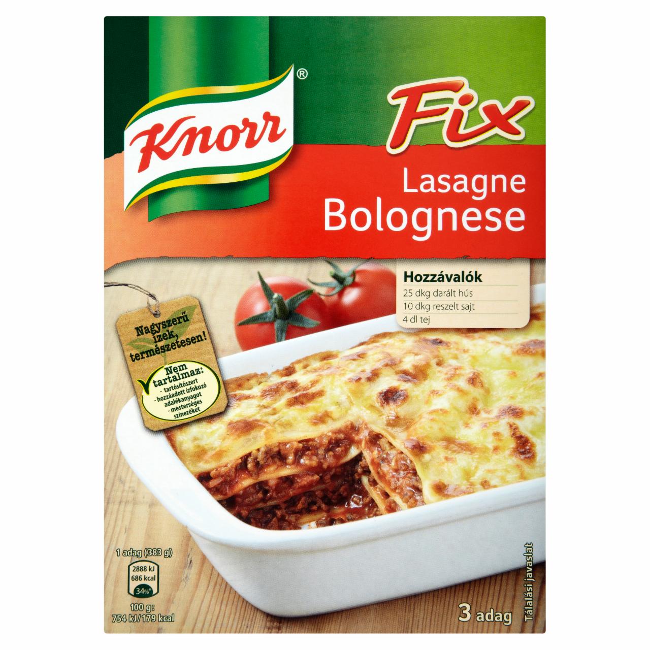 Képek - Knorr lasagne tészta bolognai mártással 205 g