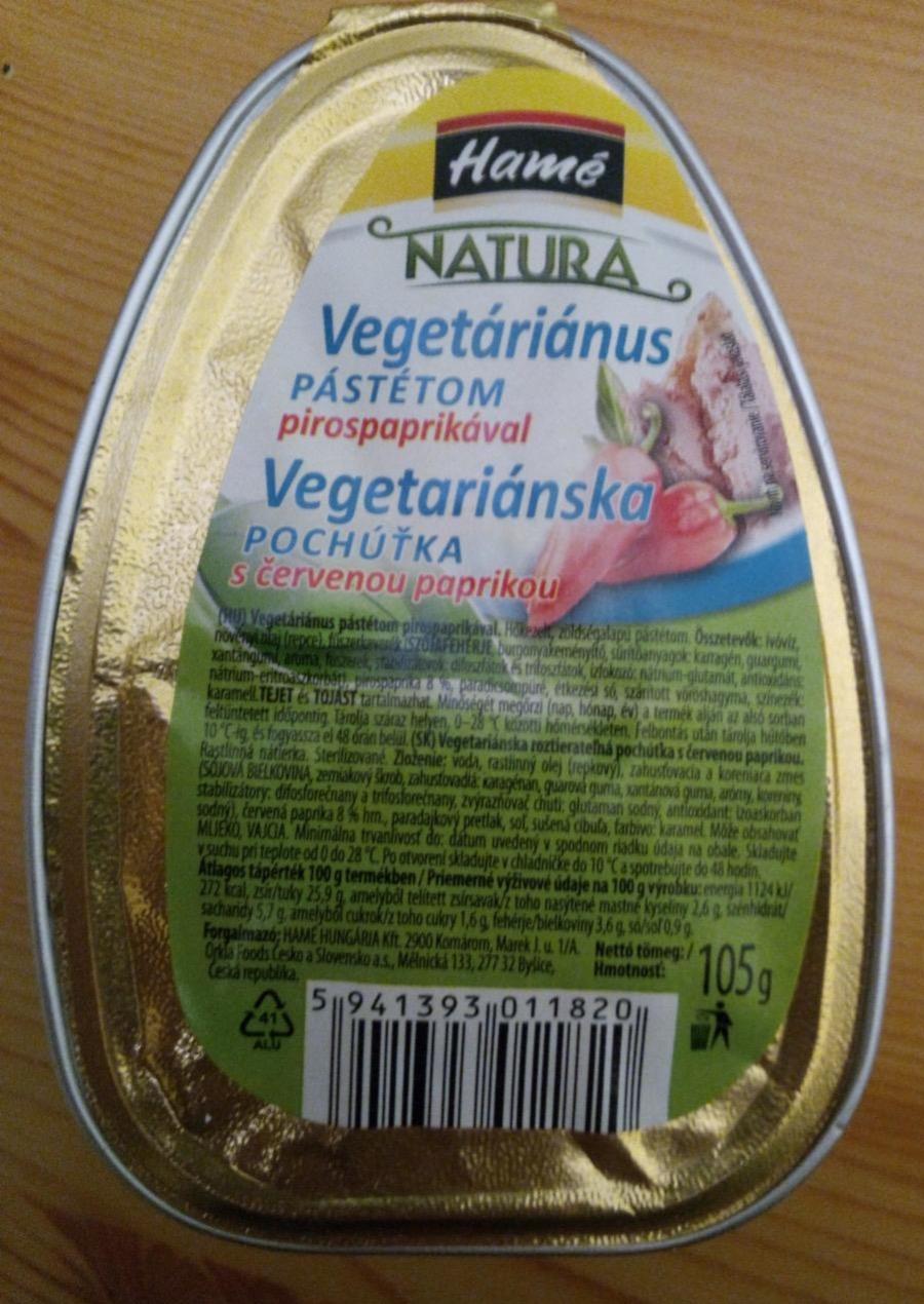 Képek - Hamé Natura vegetáriánus pástétom pirospaprikával 105 g