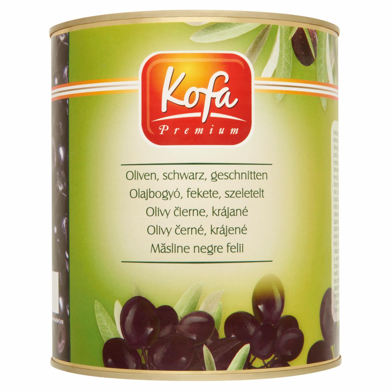 Képek - Kofa Premium szeletelt fekete olajbogyó 3000 g