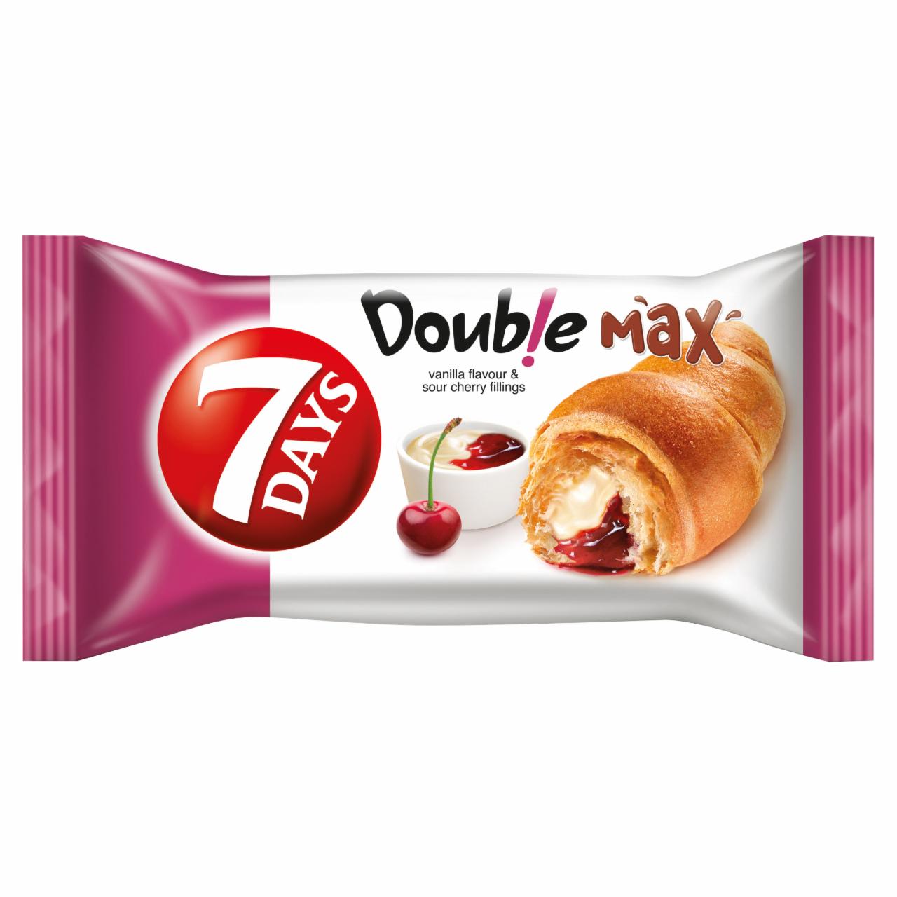 Képek - 7DAYS Double Max croissant vanília ízű és meggyes töltelékkel 80 g
