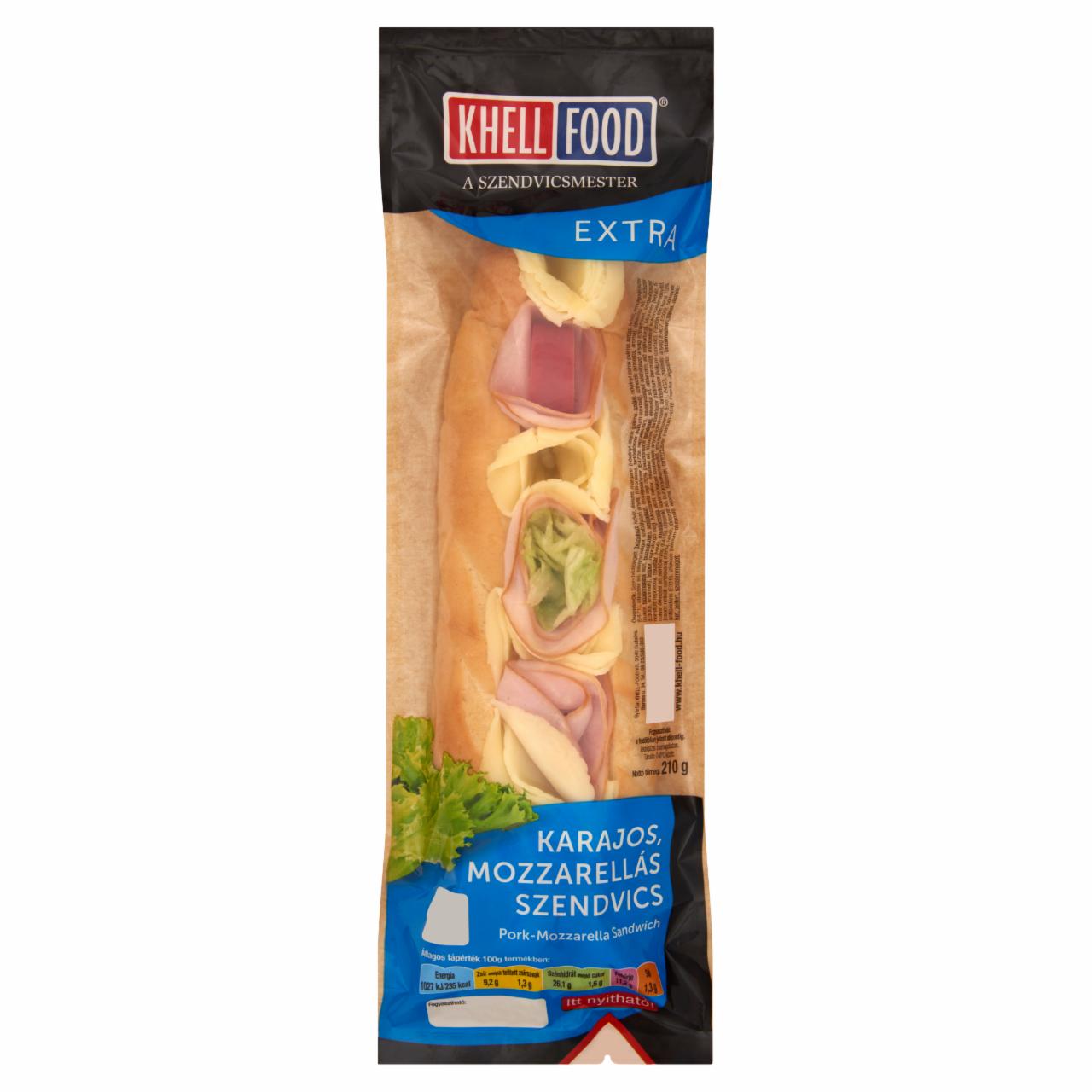 Képek - Khell-Food Extra karajos, mozzarellás szendvics 210 g