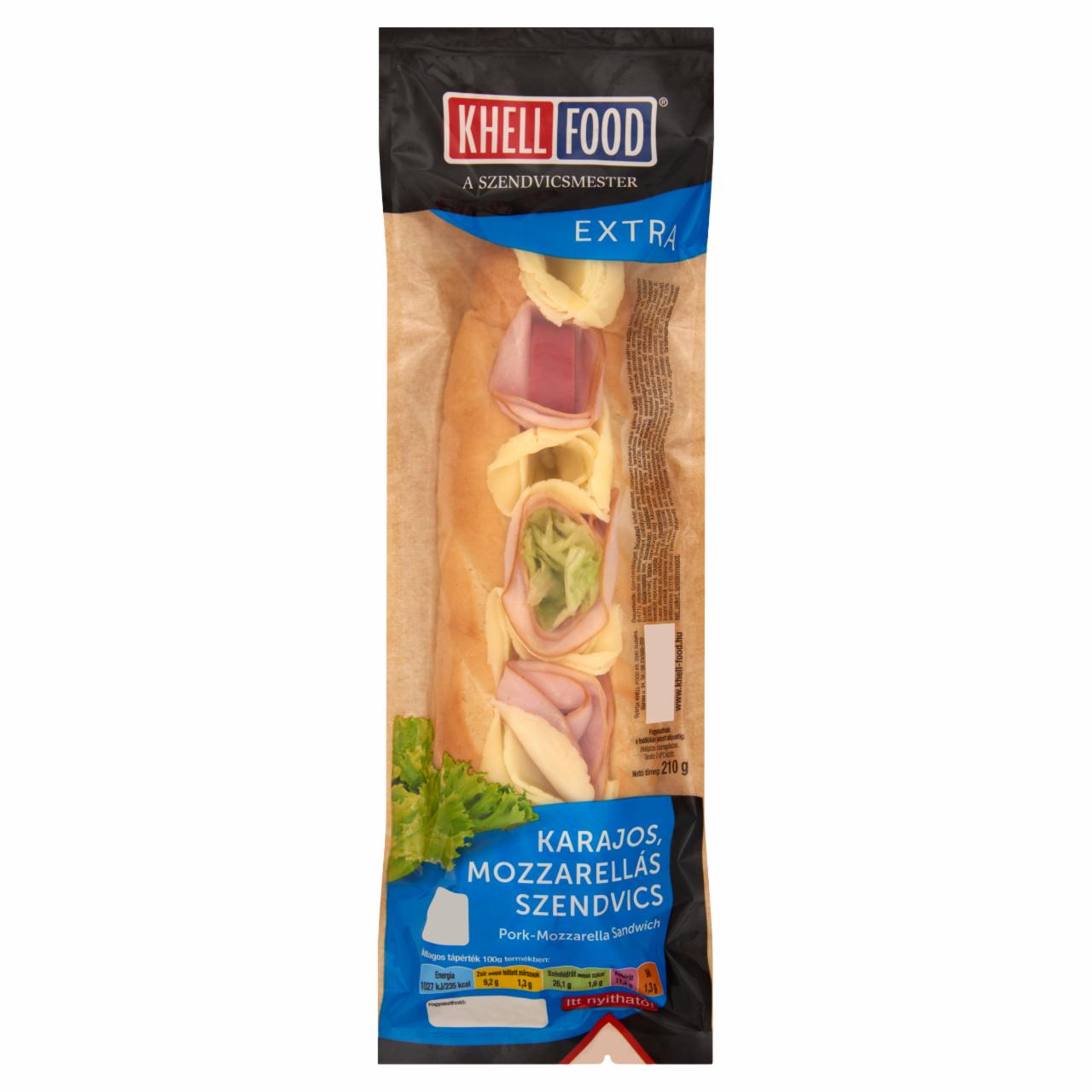 Képek - Khell-Food Extra karajos, mozzarellás szendvics 210 g