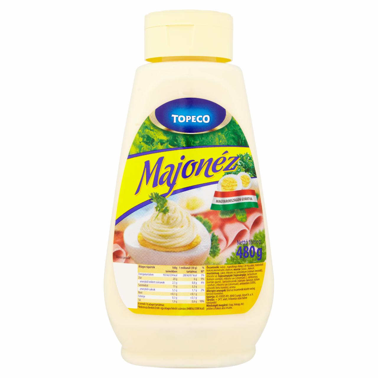 Képek - Topeco majonéz 480 g