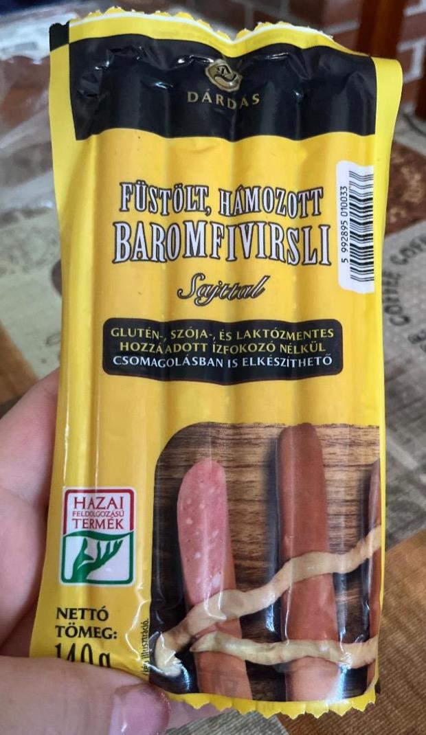 Képek - Füstölt hámozott baromfi virsli sajttal Dárdás