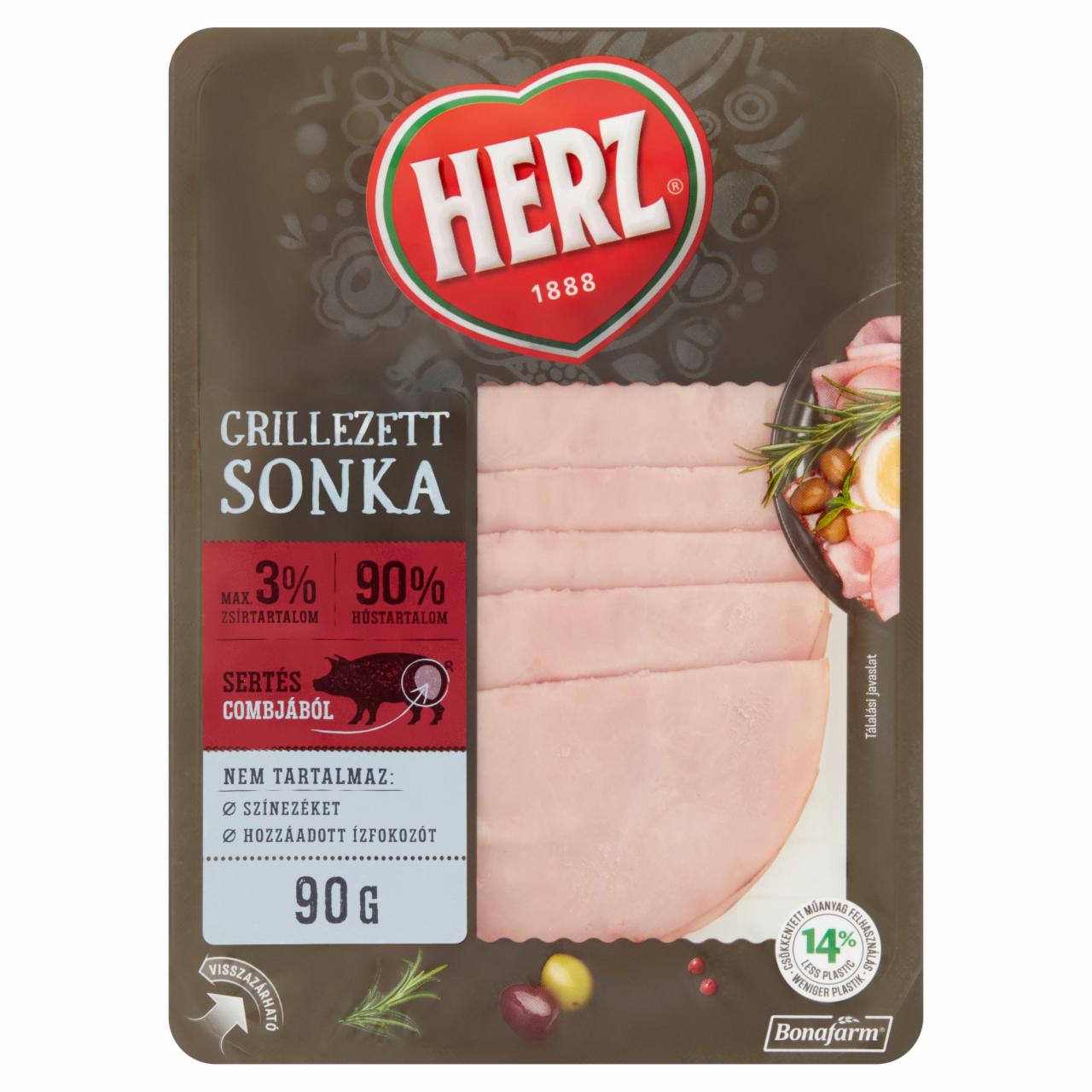 Képek - HERZ szeletelt grillezett sonka 90 g