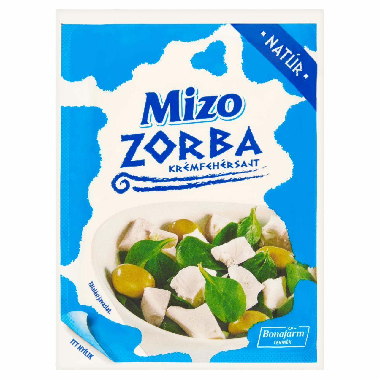 Képek - Mizo Zorba zsíros, lágy, natúr krémfehérsajt 250 g