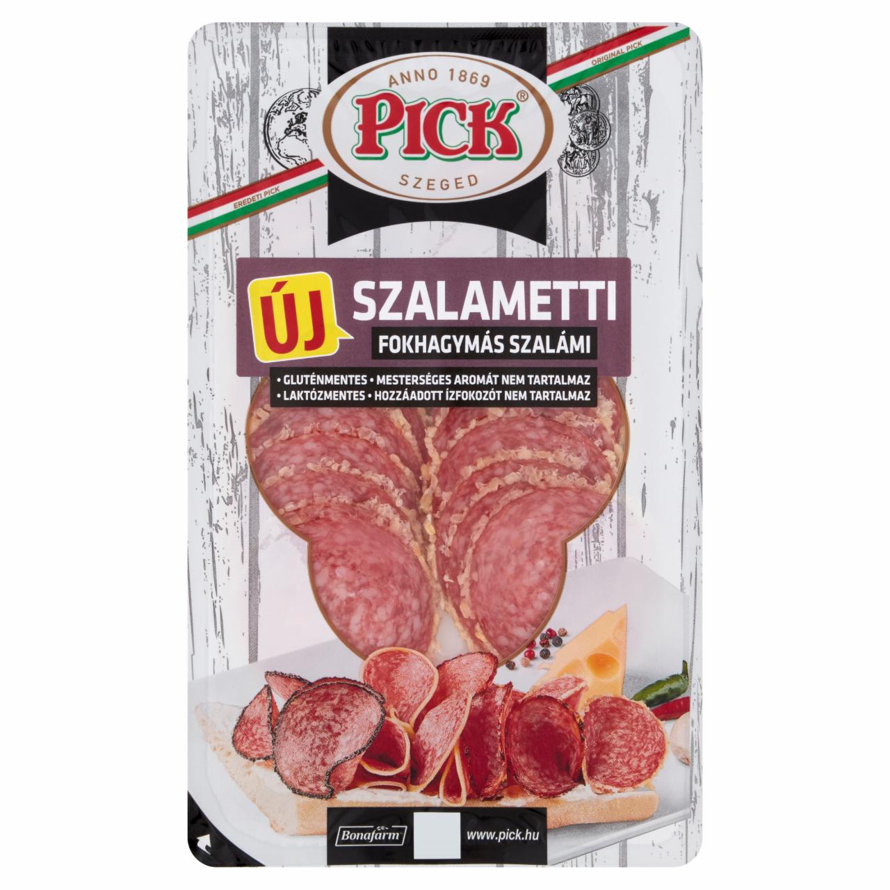 Képek - PICK Szalametti szeletelt fokhagymás szalámi 70 g