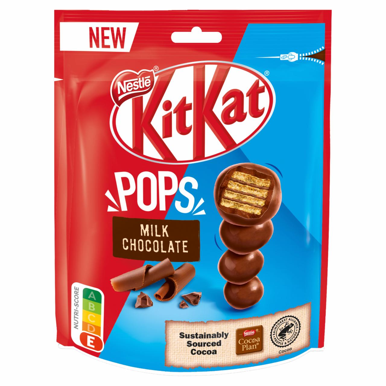Képek - KitKat Pops ropogós ostya tejcsokoládéban 110 g