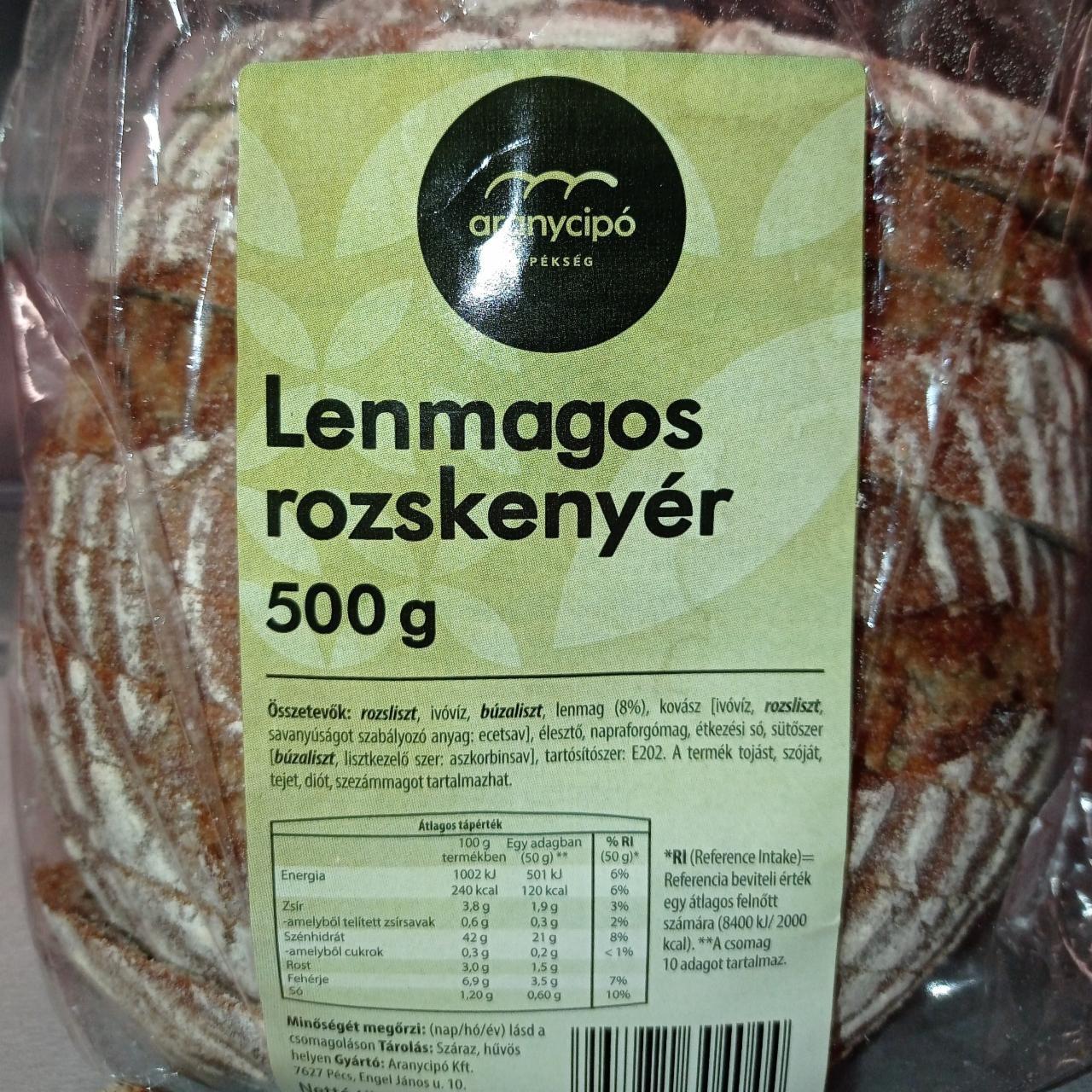 Képek - Lenmagos rozskenyér Aranycipó