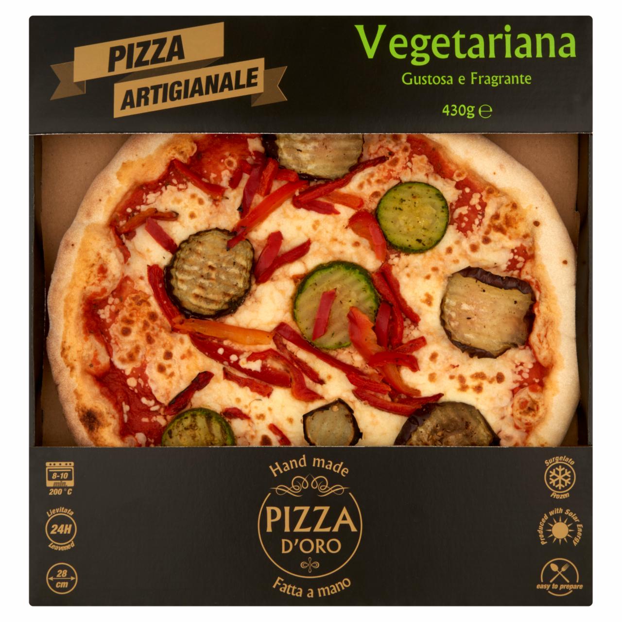 Képek - Pizza D'Oro Vegetariana gyorsfagyasztott kézműves pizza 430 g