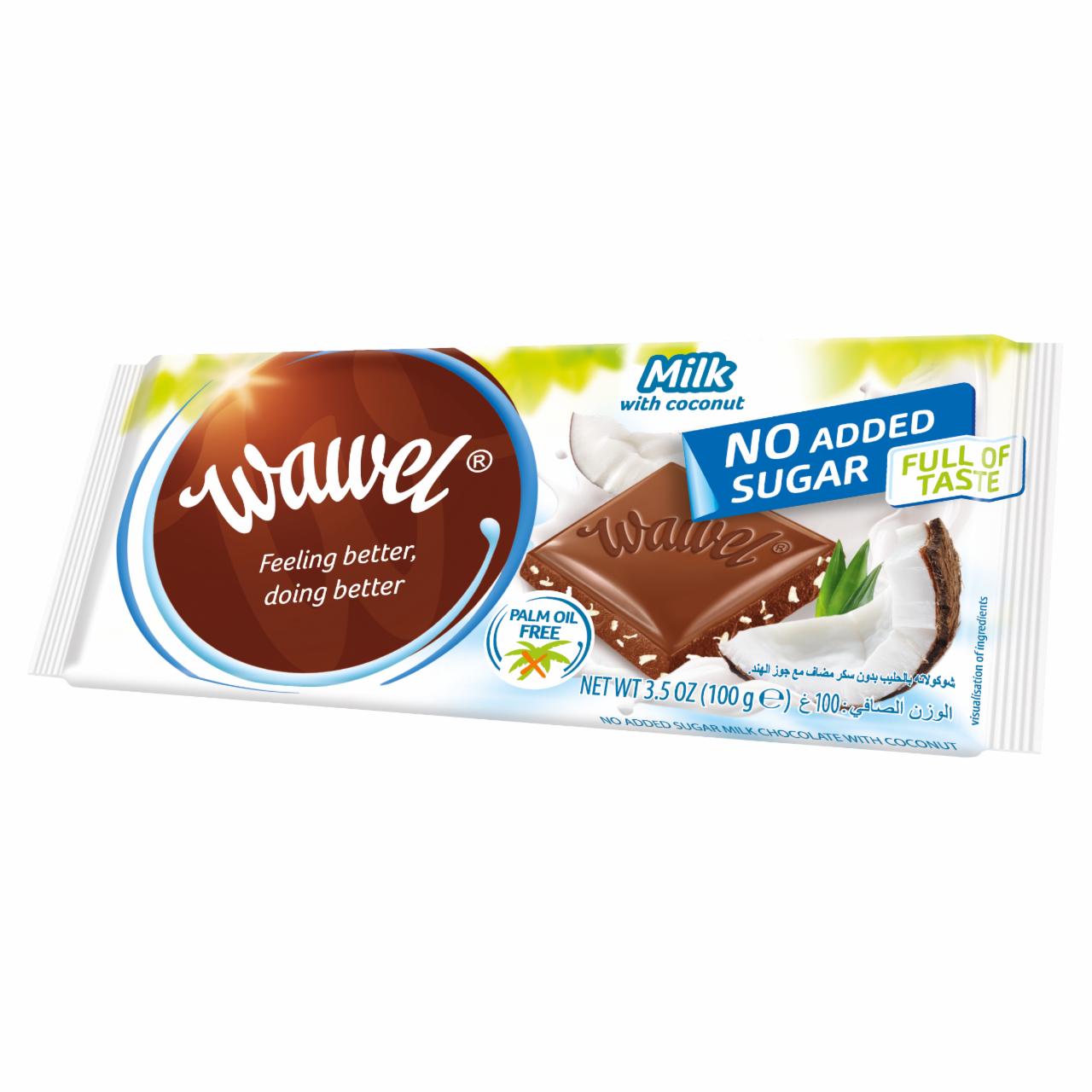 Képek - Wawel kókuszos tejcsokoládé, hozzáadott cukor nélkül, édesítőszerrel 100 g 