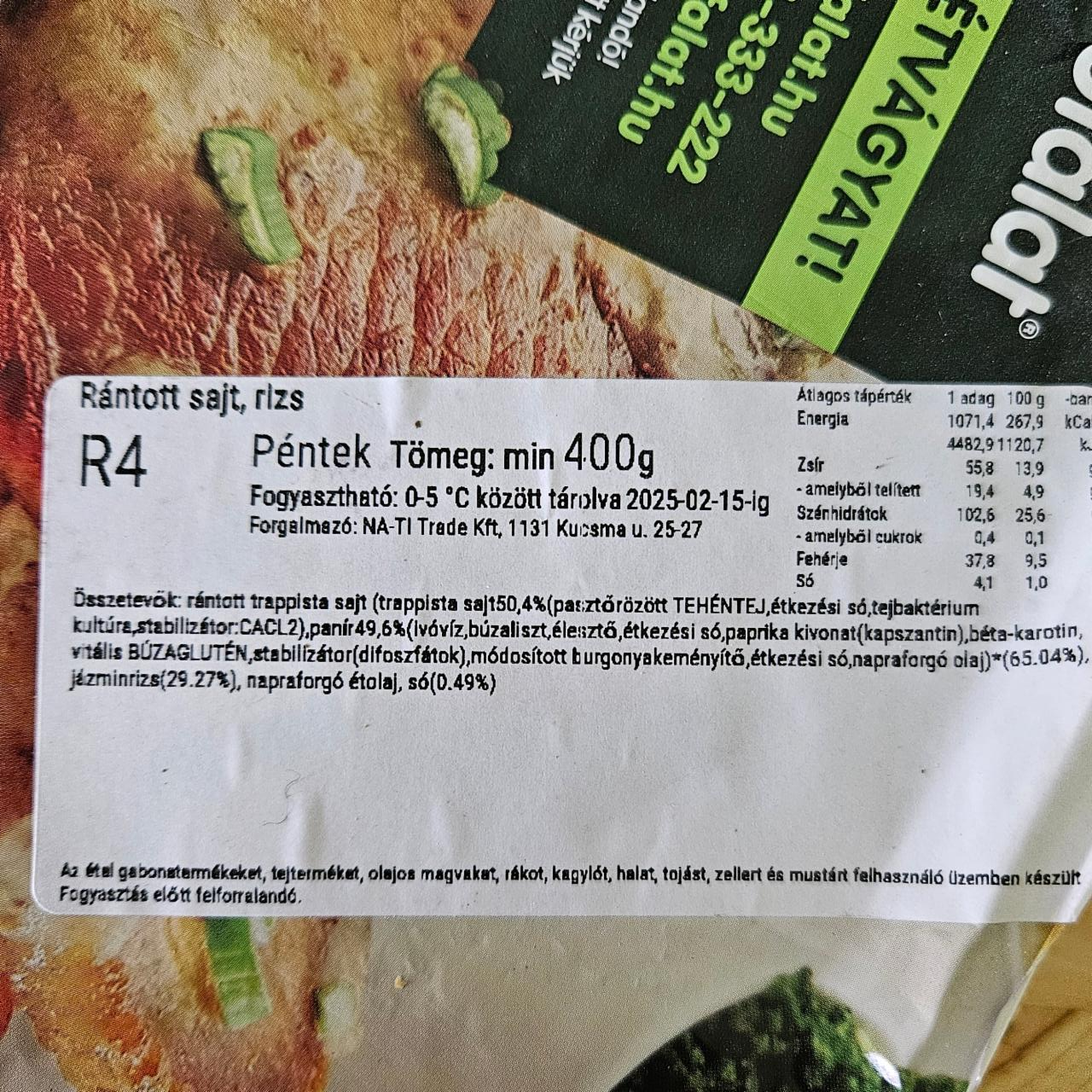 Képek - Rántott sajt rizs Jófalat