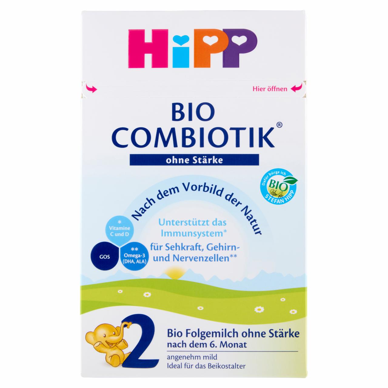 Képek - HiPP 2 BIO Combiotik tejalapú anyatej-kiegészítő tápszer keményítő nélkül 6 hónap+ 2 x 300 g (600 g)