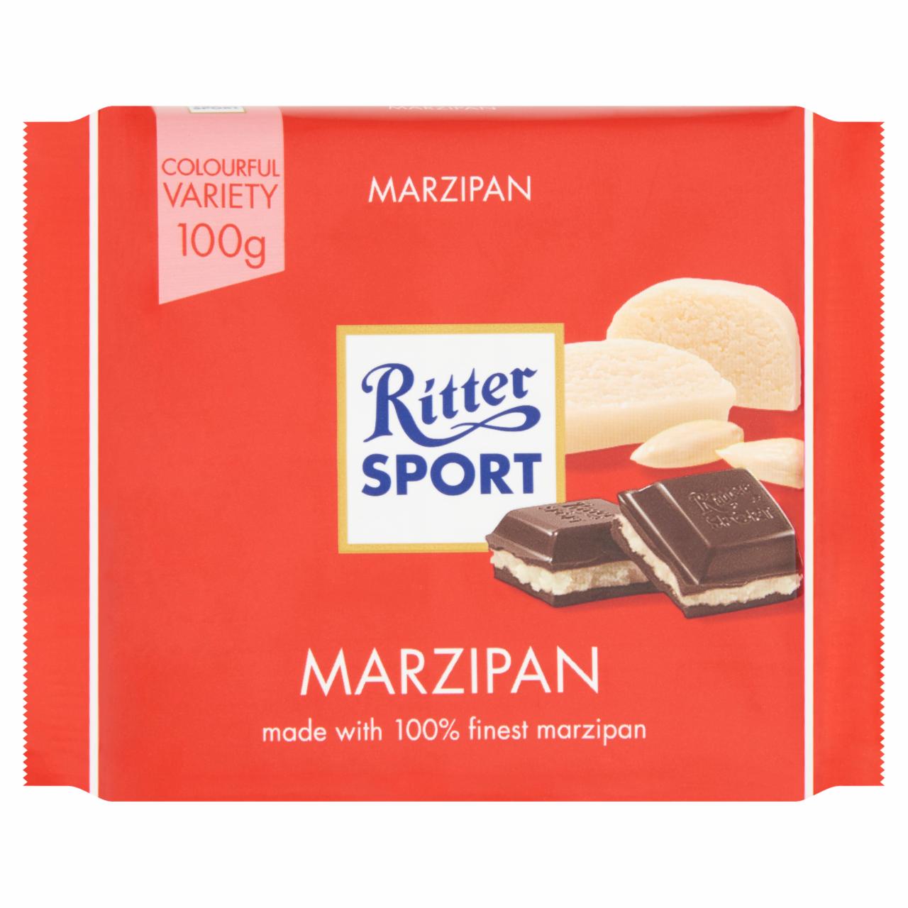 Képek - Ritter Sport marcipánnal töltött étcsokoládé 100 g