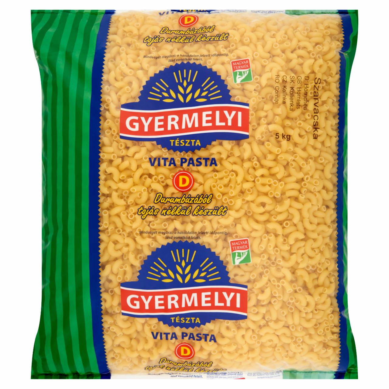 Képek - Gyermelyi Vita Pasta szarvacska durum száraztészta 5 kg