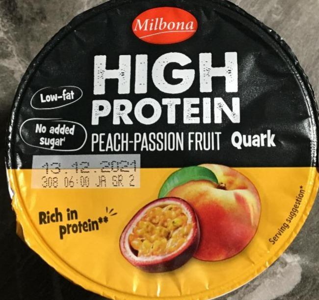 Képek - High protein quark peach-passion fruit Milbona