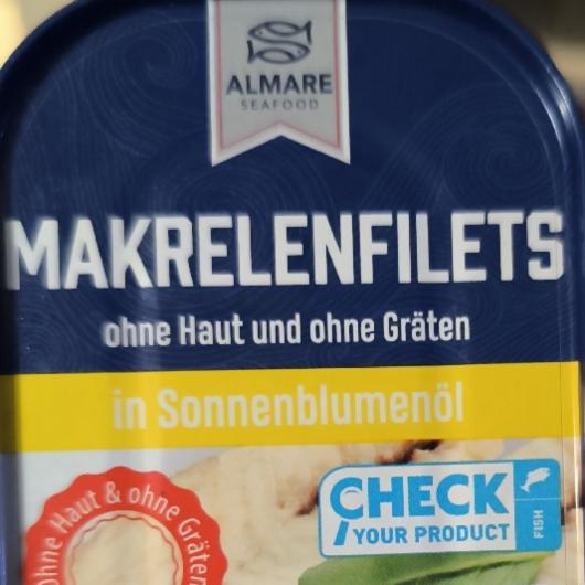 Képek - Makrelenfilets ohne haut und ohne gräten in sonnenblumenöl Almare Seafood