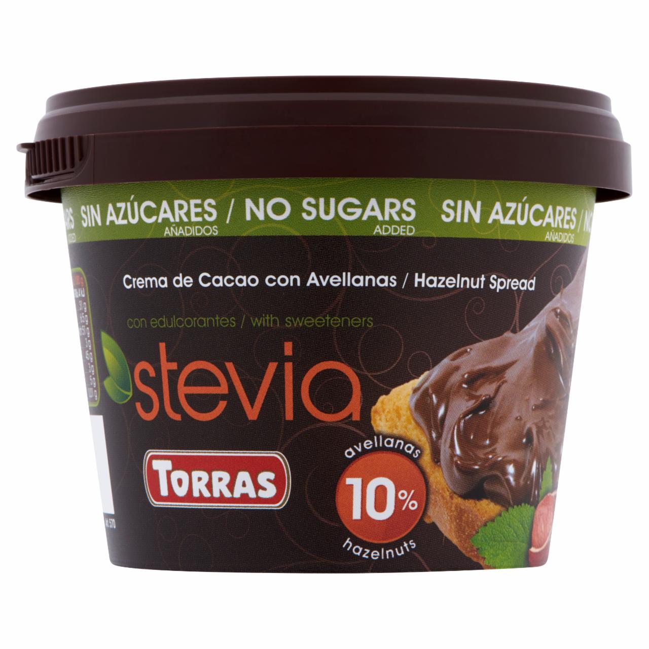 Képek - Torras Stevia mogyorókrém hozzáadott cukor nélkül, édesítőszerrel 200 g