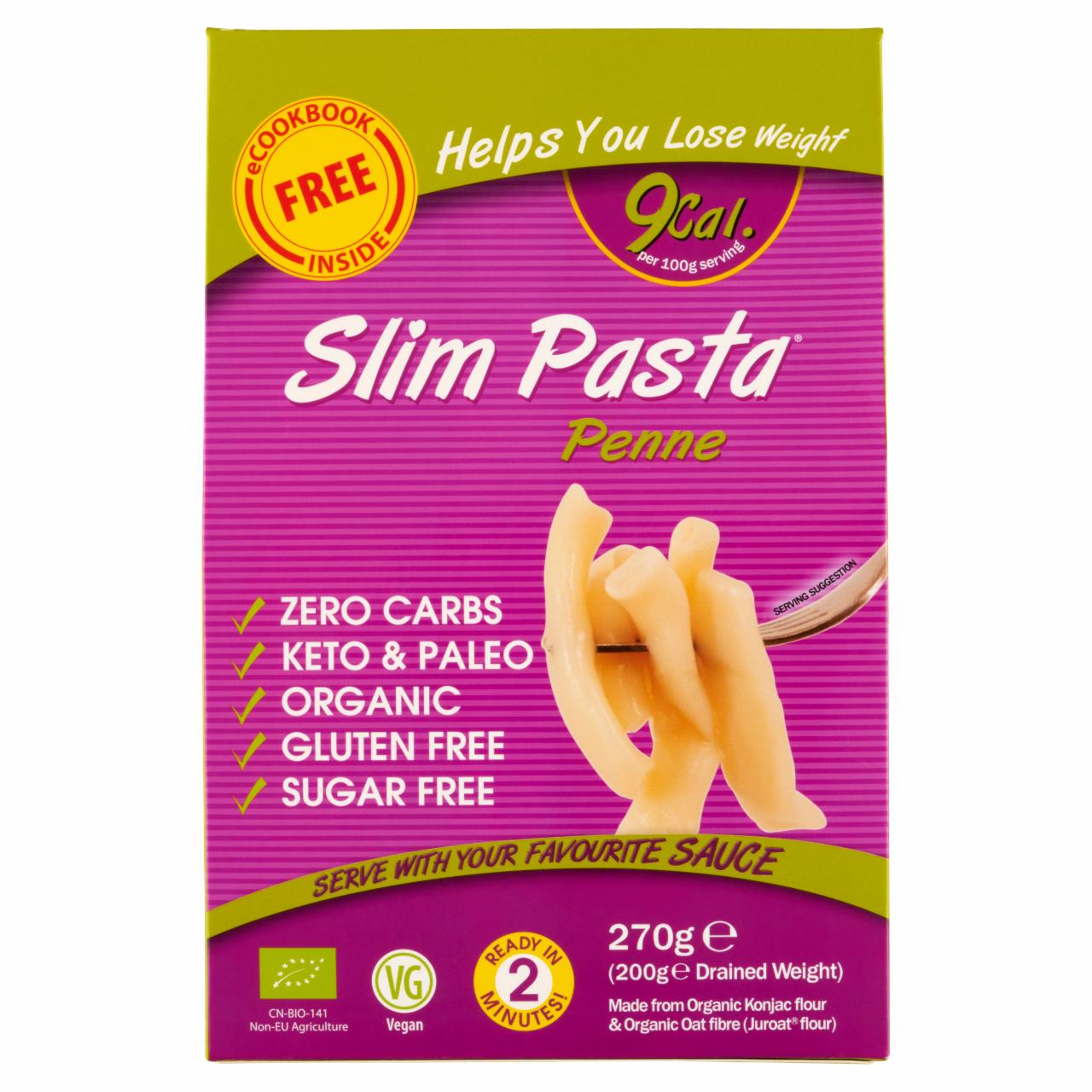 Képek - Slim Pasta Penne bio zabrost és konjak mannán alapú készítmény 270 g