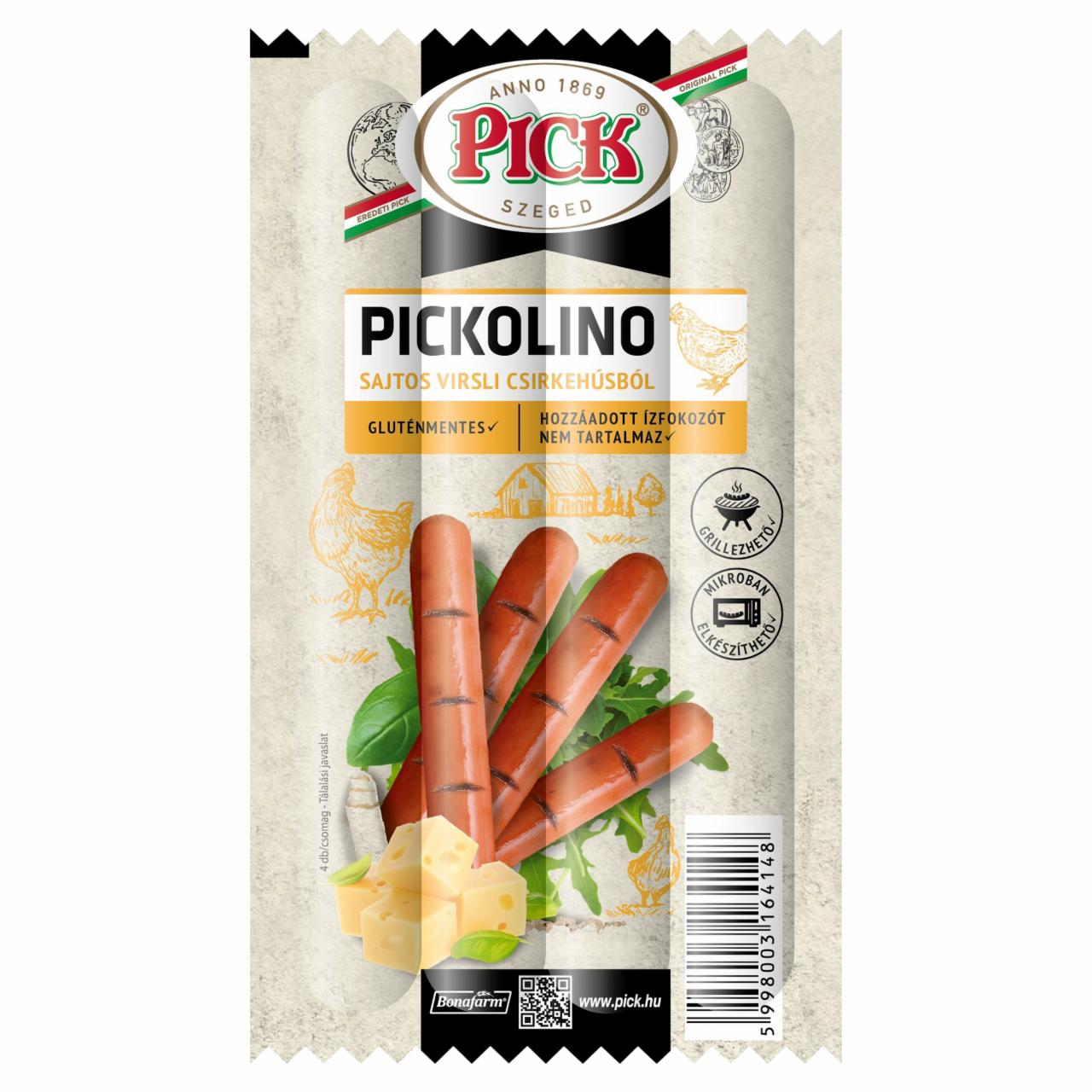 Képek - PICK Pickolino sajtos virsli csirkehúsból 140 g