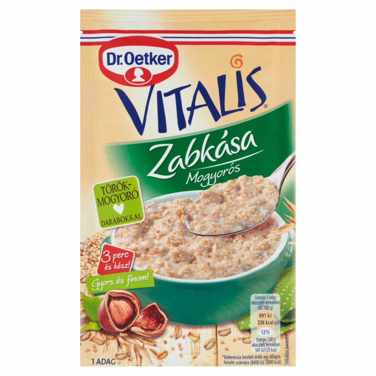 Képek - Dr. Oetker Vitalis mogyorós zabkása alappor 58 g