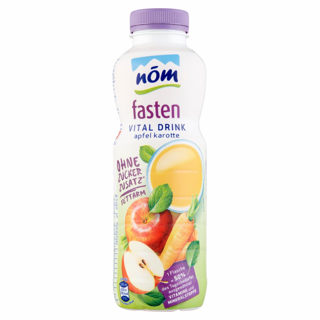 Képek - NÖM Fasten Vitaldrink alma-sárgarépa savóital 500 ml