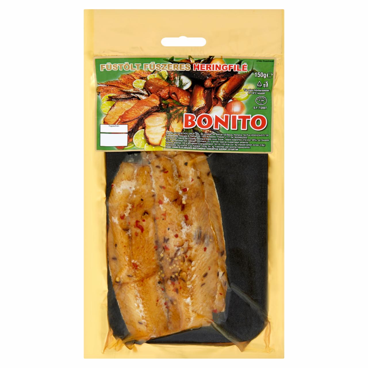 Képek - Bonito füstölt fűszeres heringfilé 150 g