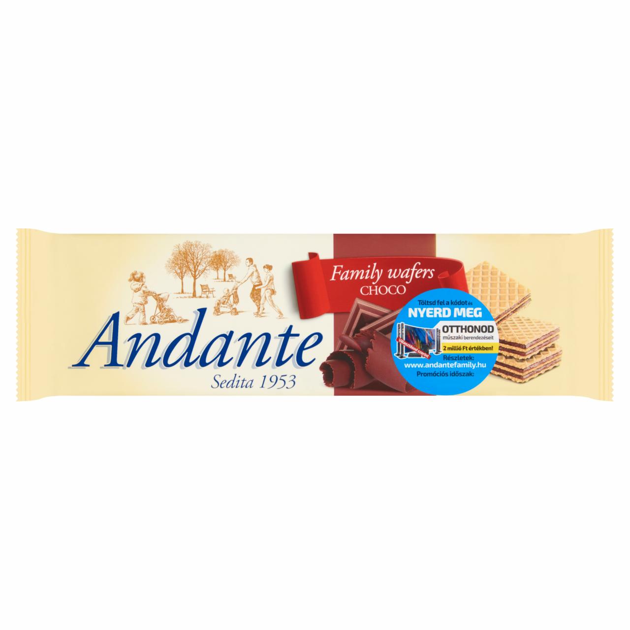 Képek - Andante kakaós-csokoládés krémmel töltött ostya 130 g
