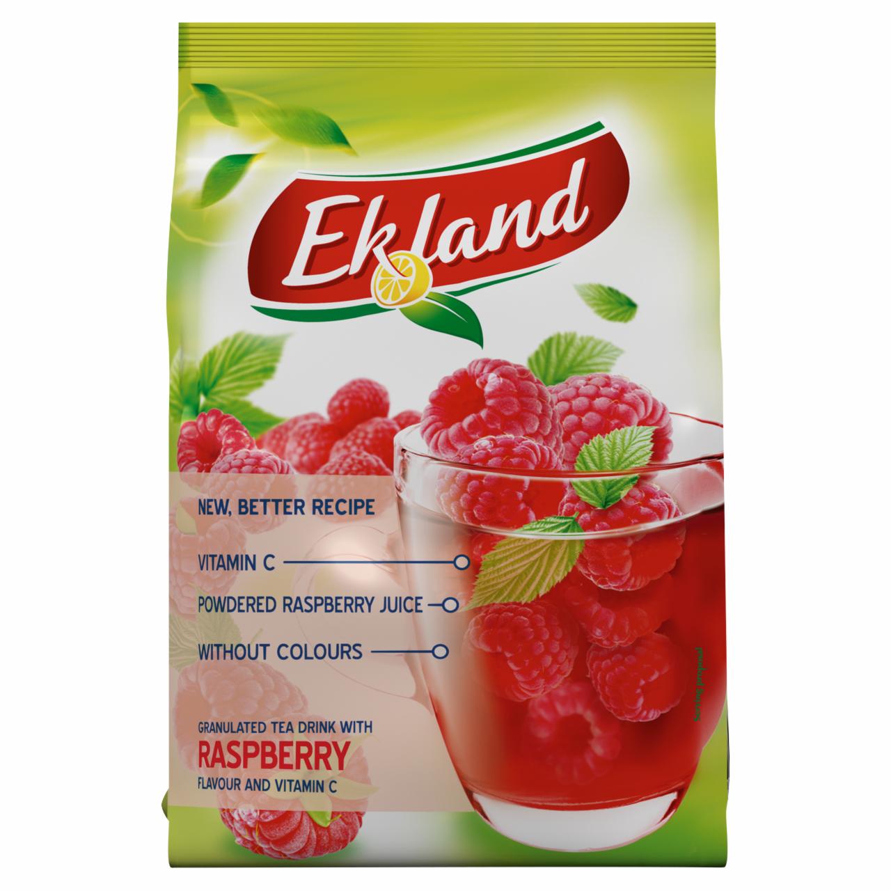 Képek - Ekland azonnal oldódó málna ízű tea üdítőitalpor C-vitaminnal 300 g