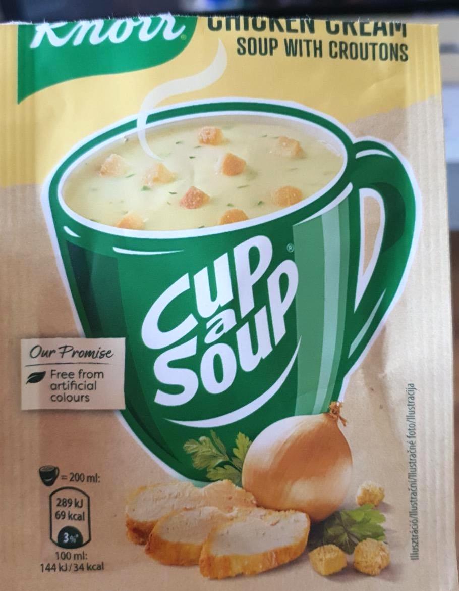 Képek - Cup a soup Instant csirkekrémleves zsemlekockával Knorr