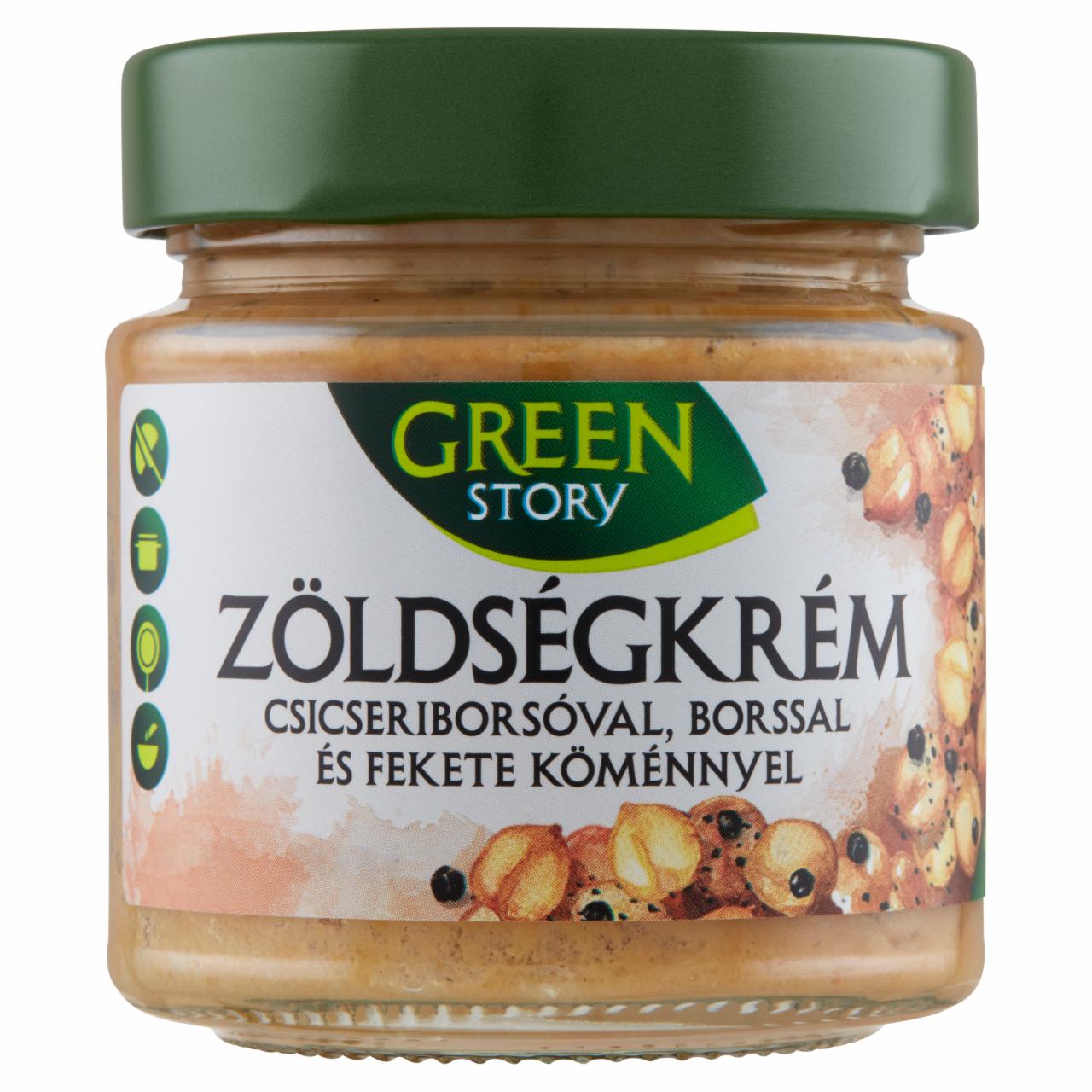 Képek - Green Story zöldségkrém csicseriborsóval, borssal és fekete köménnyel 180 g