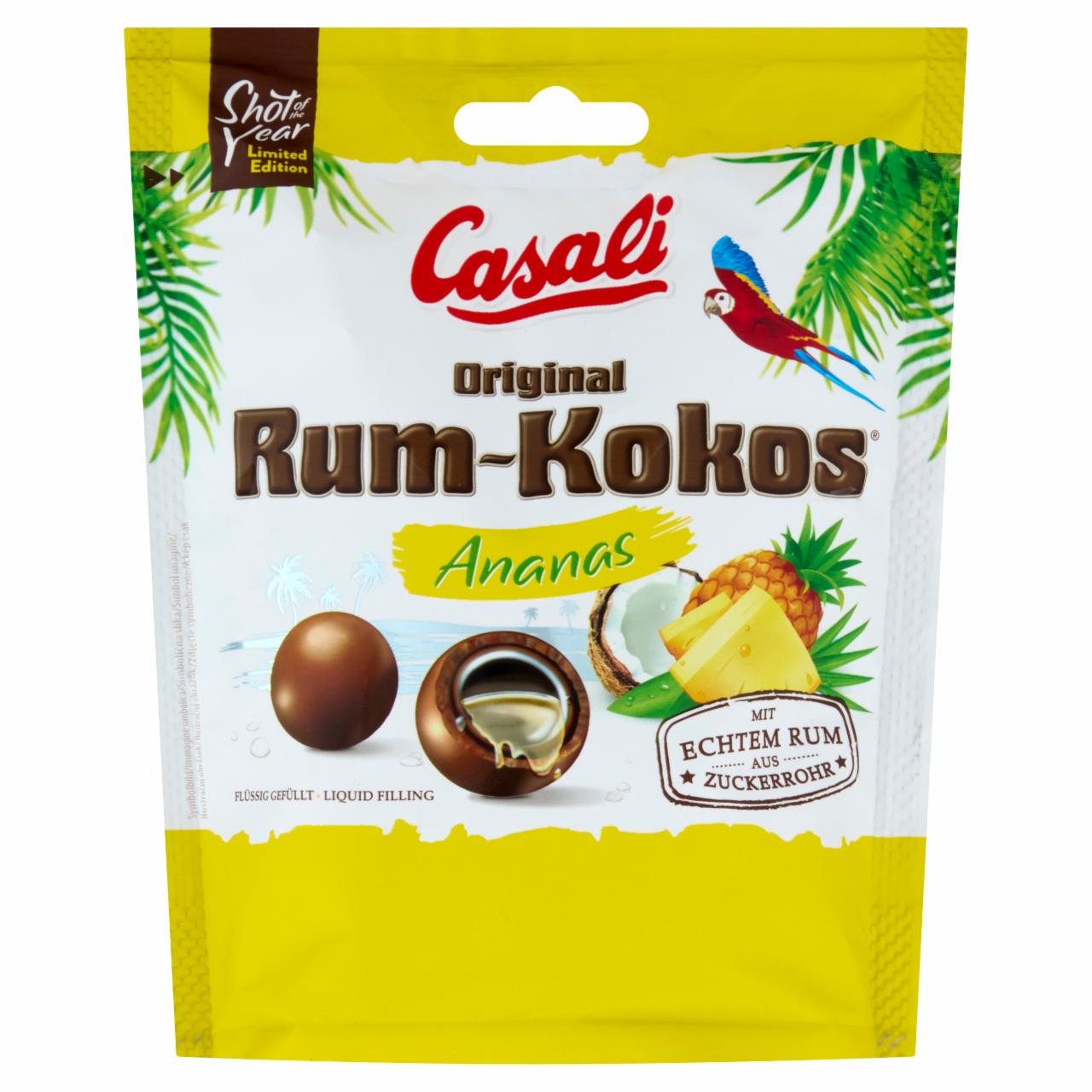 Képek - Casali Original kókuszos-rumos drazsé kókuszos és ananász ízű csokoládéval bevonva 175 g