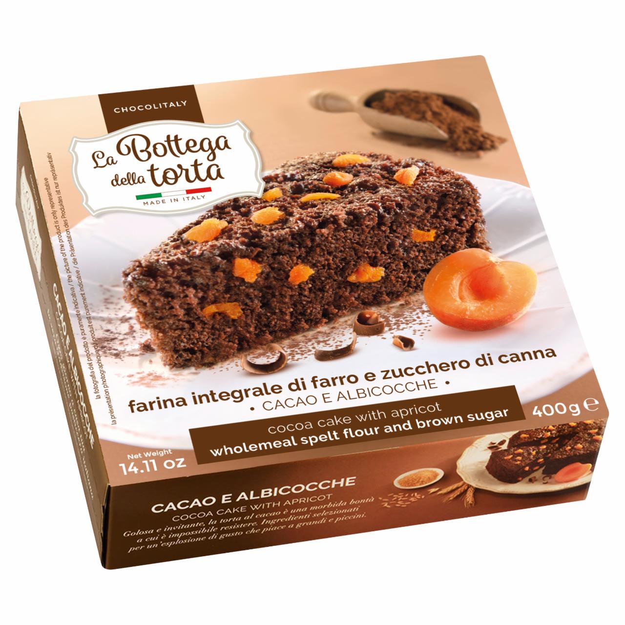 Képek - La Bottega della Torta tönkölyös torta barnacukorral, kakaóval és sárgabarackkal 400 g