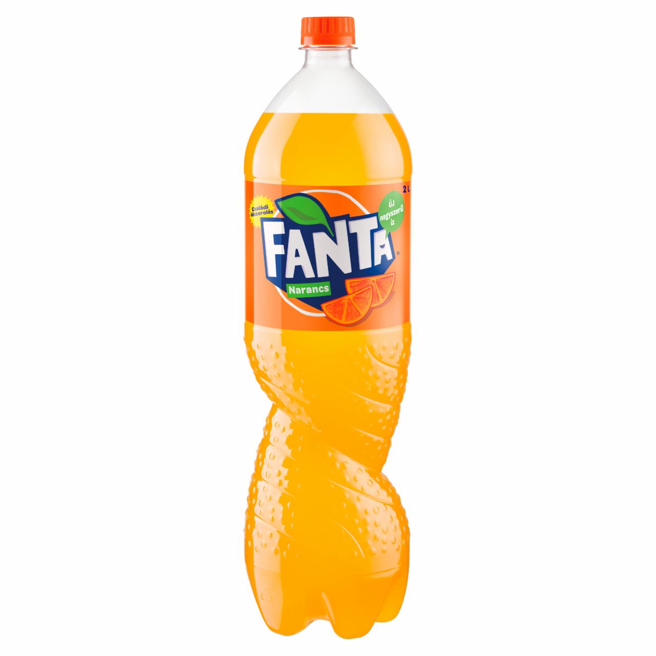 Képek - Fanta narancs ízű szénsavas üdítőital cukorral és édesítőszerekkel 2 l