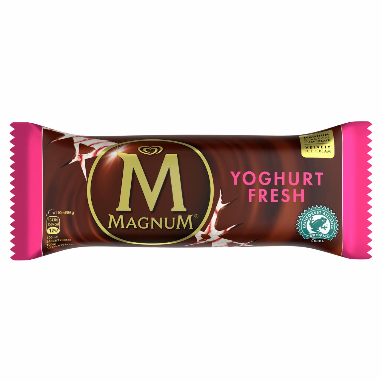 Képek - Magnum joghurtos jégkrém málnás szósszal, tejcsokoládé bevonattal 110 ml