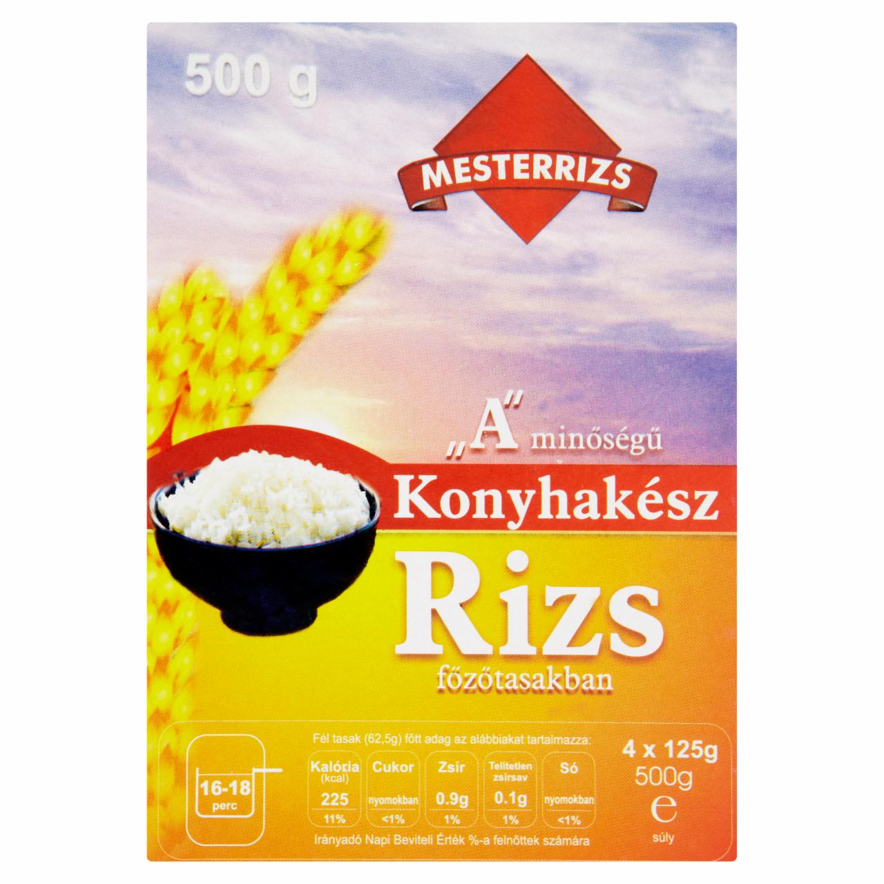 Képek - Mesterrizs 'A' minőségű konyhakész rizs főzőtasakban 4 x 125 g