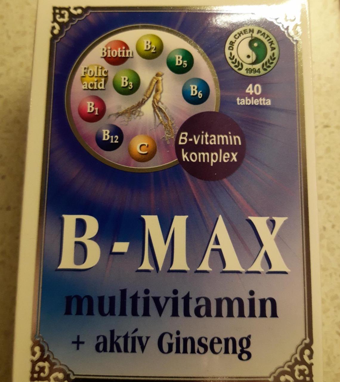 Képek - B-Max multivitamin + aktív Ginseng Dr. Chen