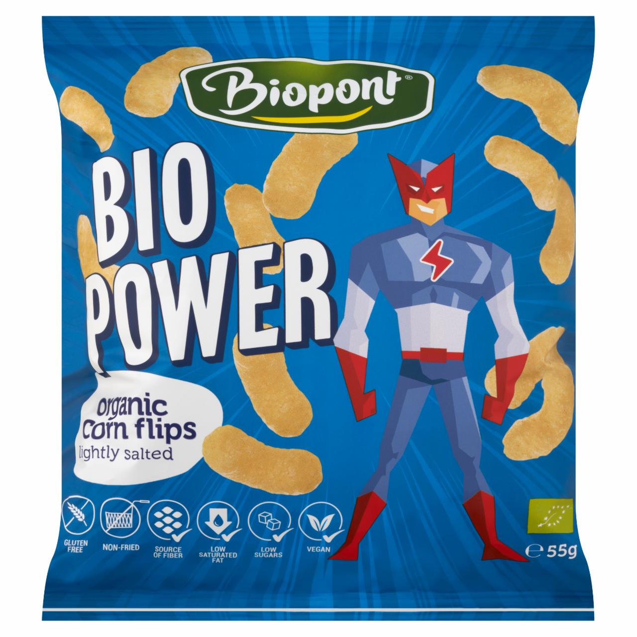 Képek - Biopont Bio Power Bio gluténmentes kukorica snack enyhén sós 55 g