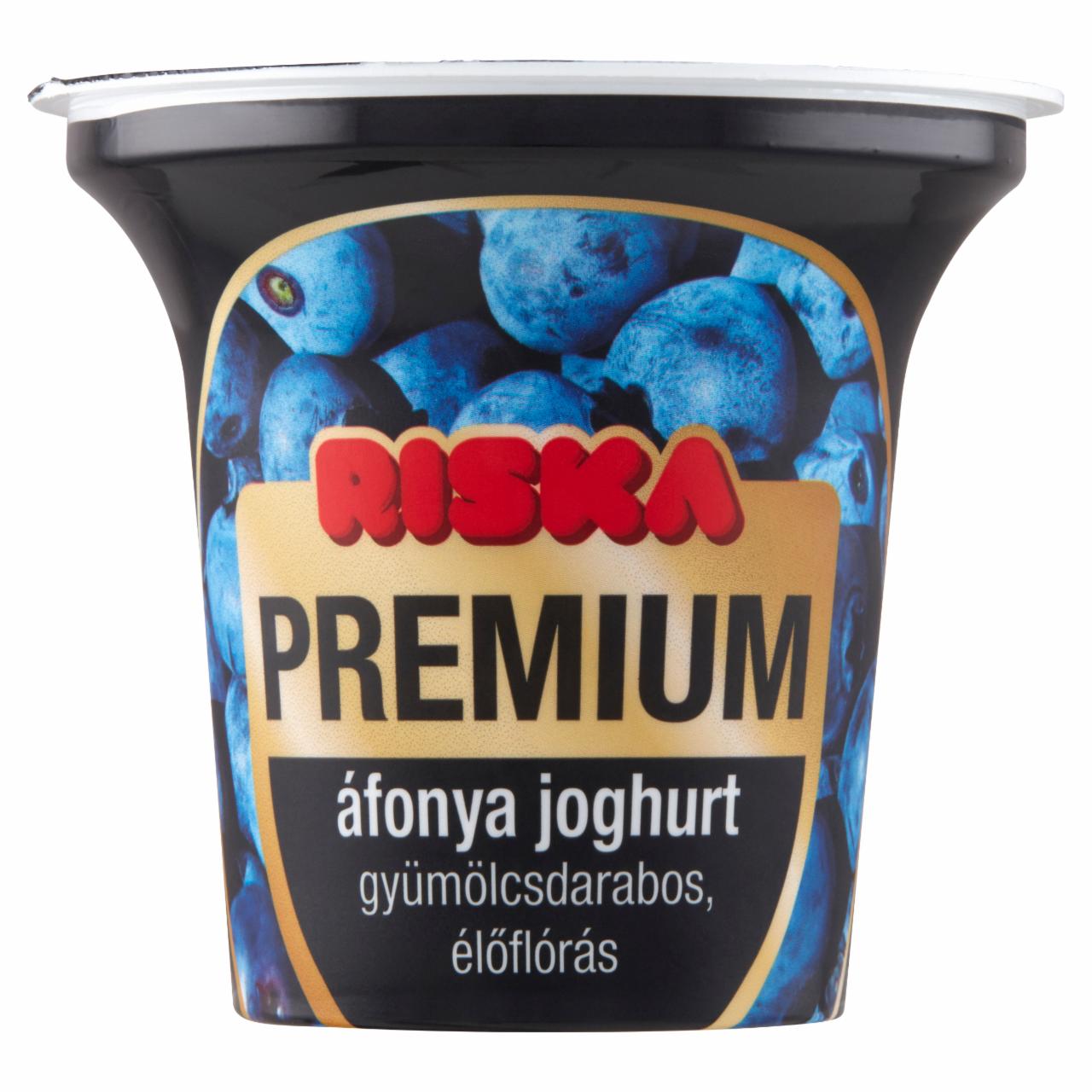 Képek - Riska Premium gyümölcsdarabos, élőflórás áfonya joghurt 200 g