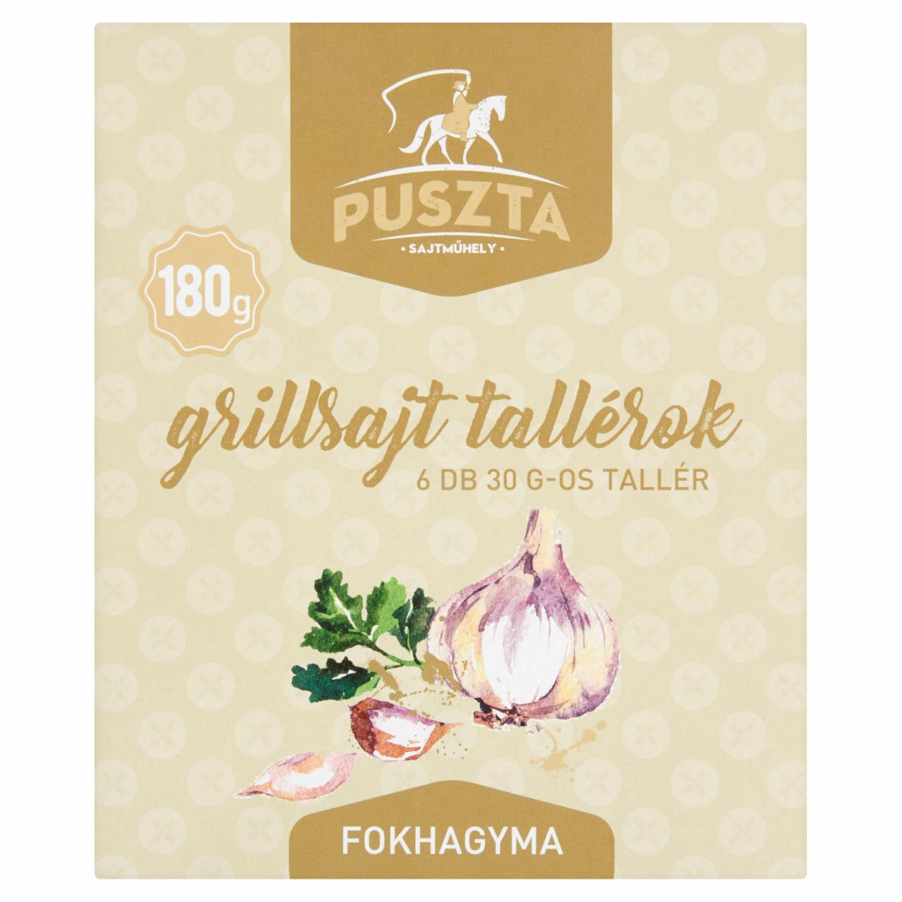 Képek - Puszta fokhagymás fűszerezésű grillsajt tallérok 6 db 180 g