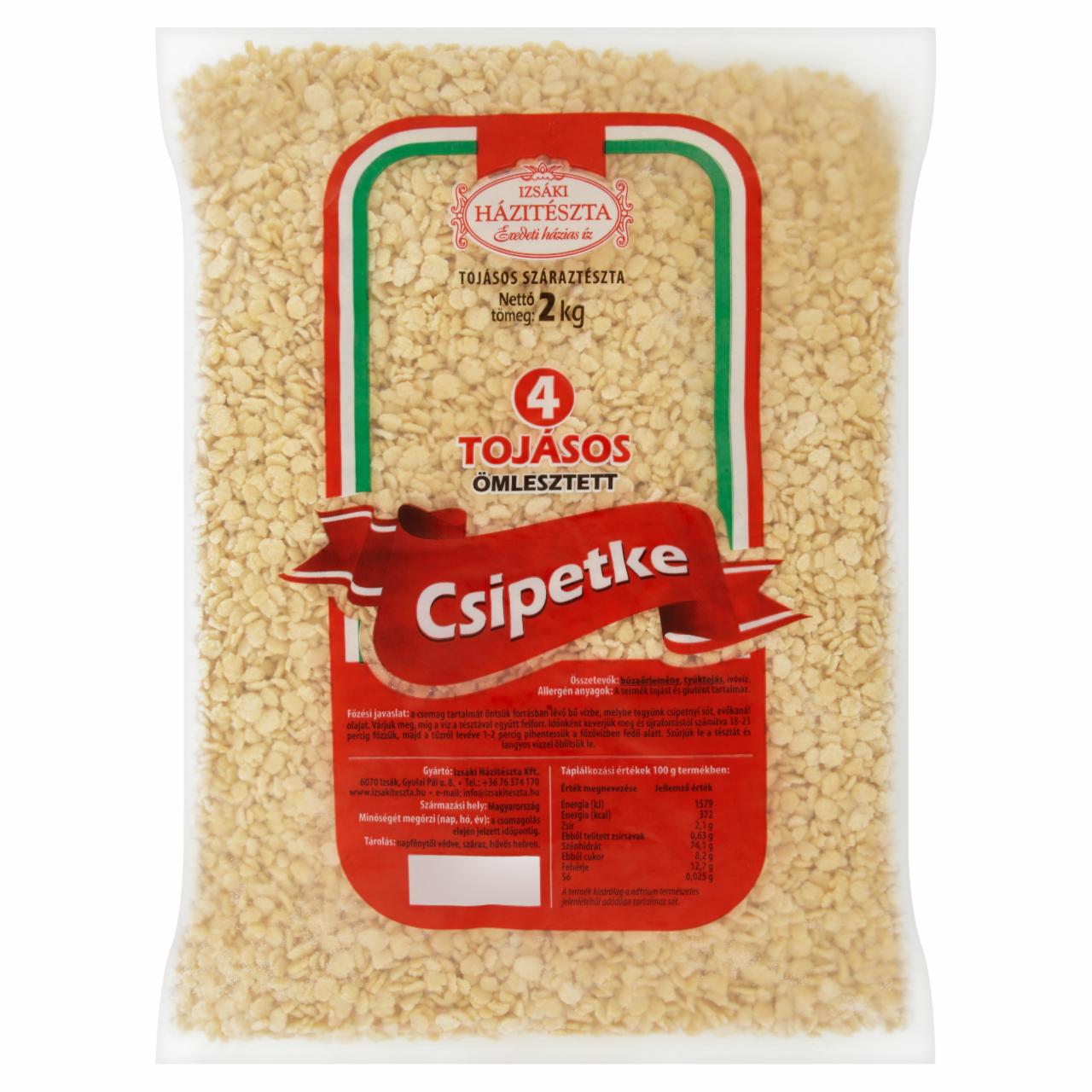 Képek - Izsáki Házitészta Csipetke 4 tojásos ömlesztett száraztészta 2 kg