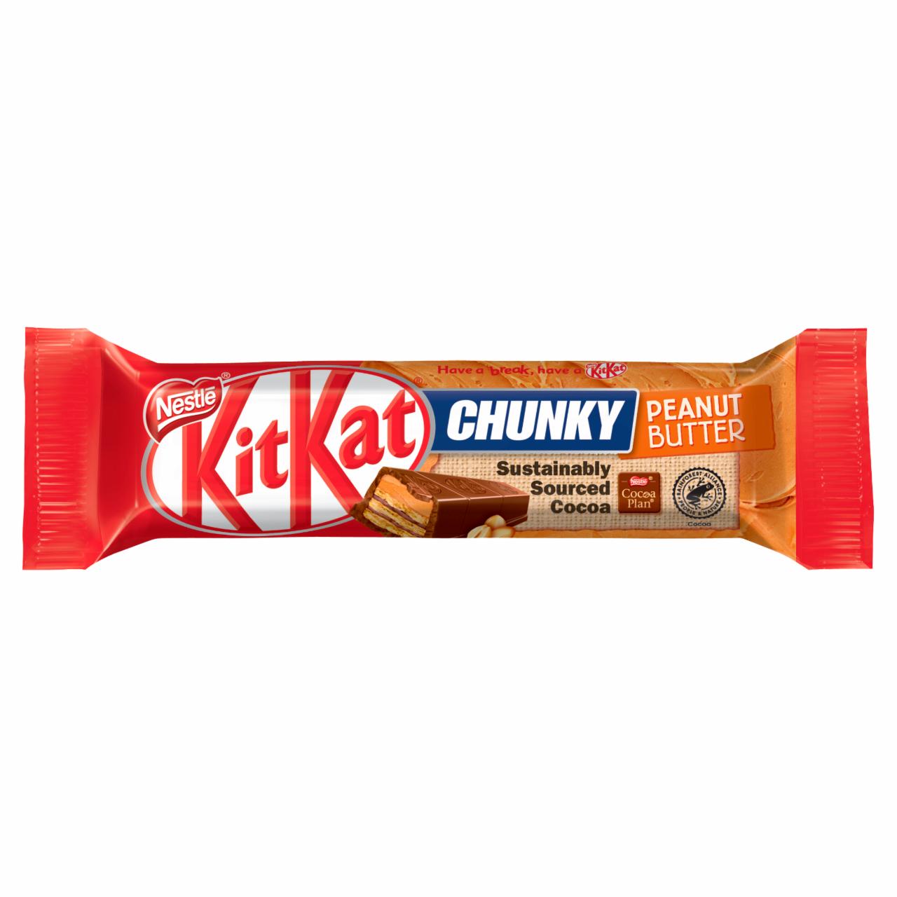 Képek - KitKat Chunky földimogyorós krémmel bevont ropogós ostya tejcsokoládéban 42 g