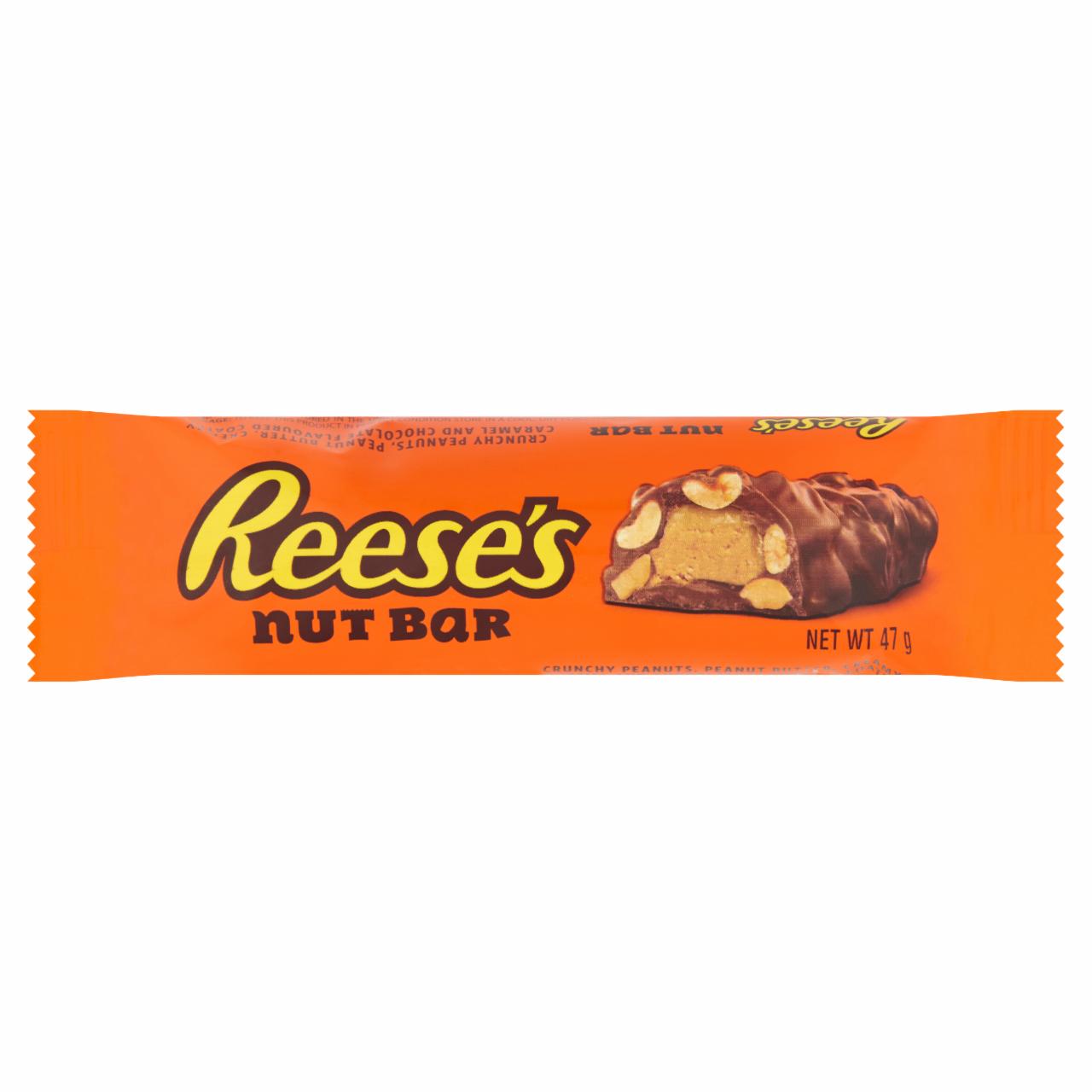 Képek - Reese's Nut Bar ropogós mogyoró, mogyoróvaj, krémes karamell csokoládé ízű bevonóval 47 g