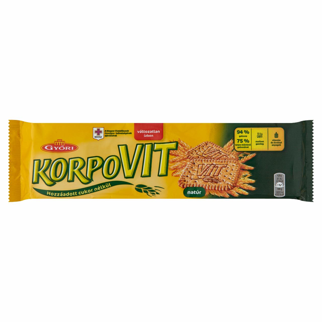 Képek - Győri Korpovit ropogós keksz teljes kiőrlésű gabonával 174 g