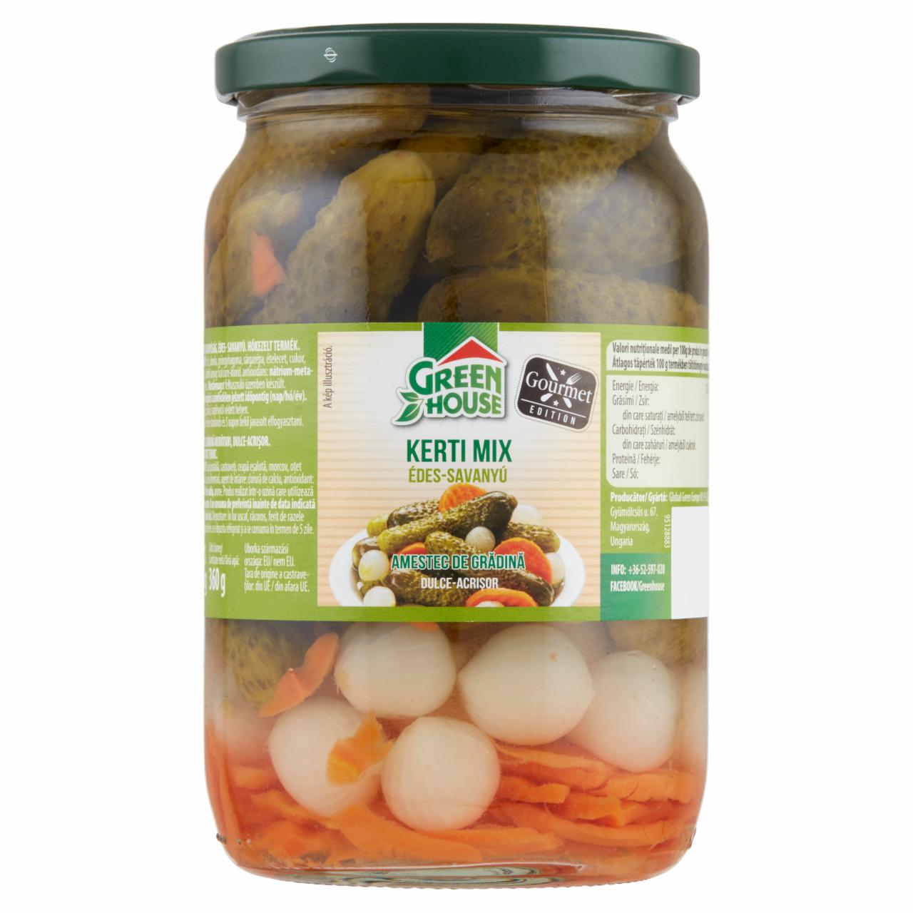 Képek - Green House édes-savanyú kerti mix savanyúság 680 g