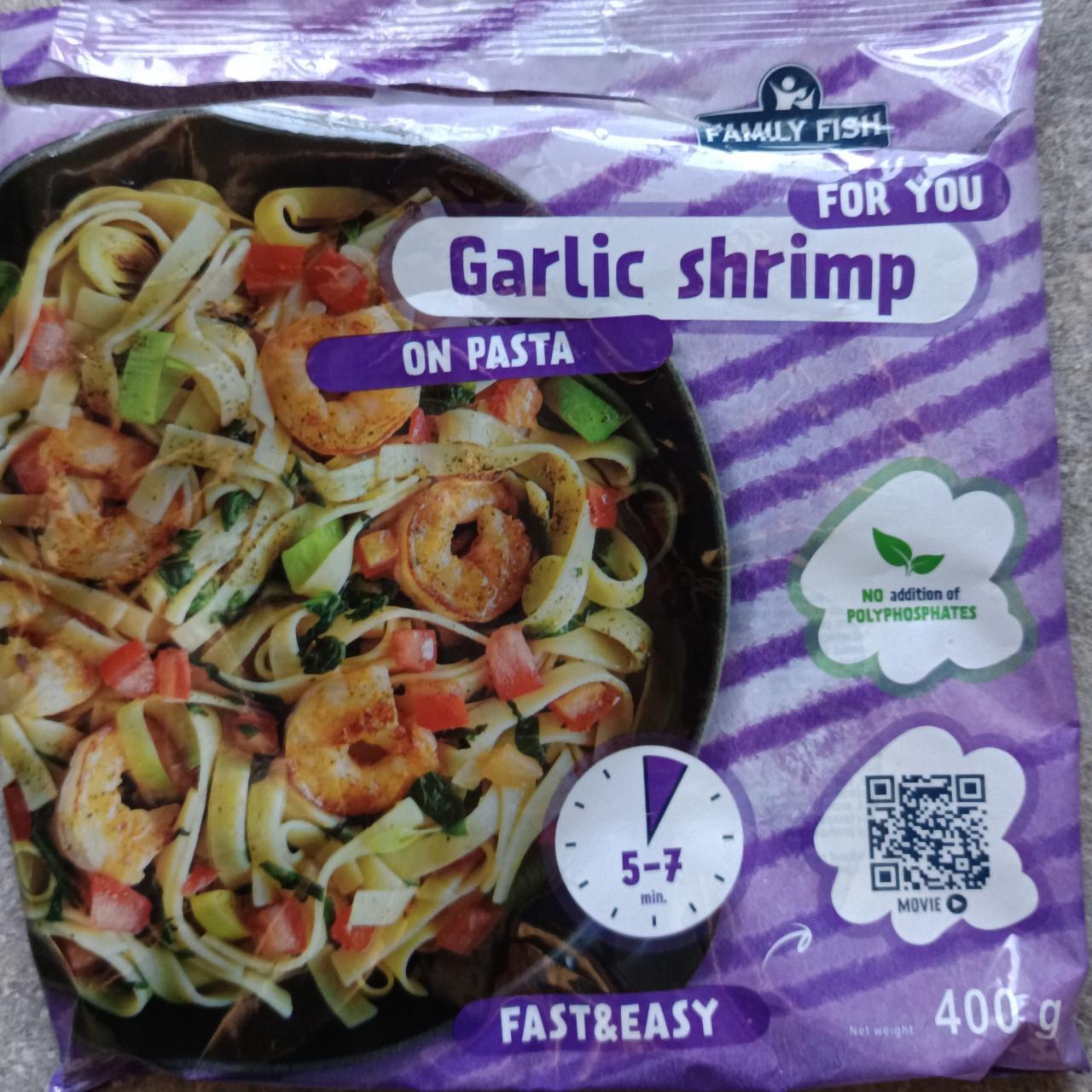 Képek - Garlic shrimp on pasta Family fish