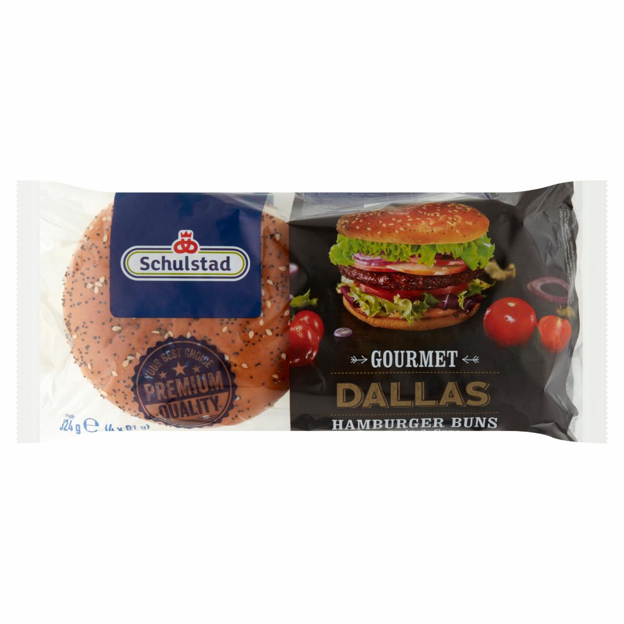 Képek - Schulstad Gourmet Dallas mákkal és szezámmaggal szórt hamburger zsemle 4 x 81 g (324 g)