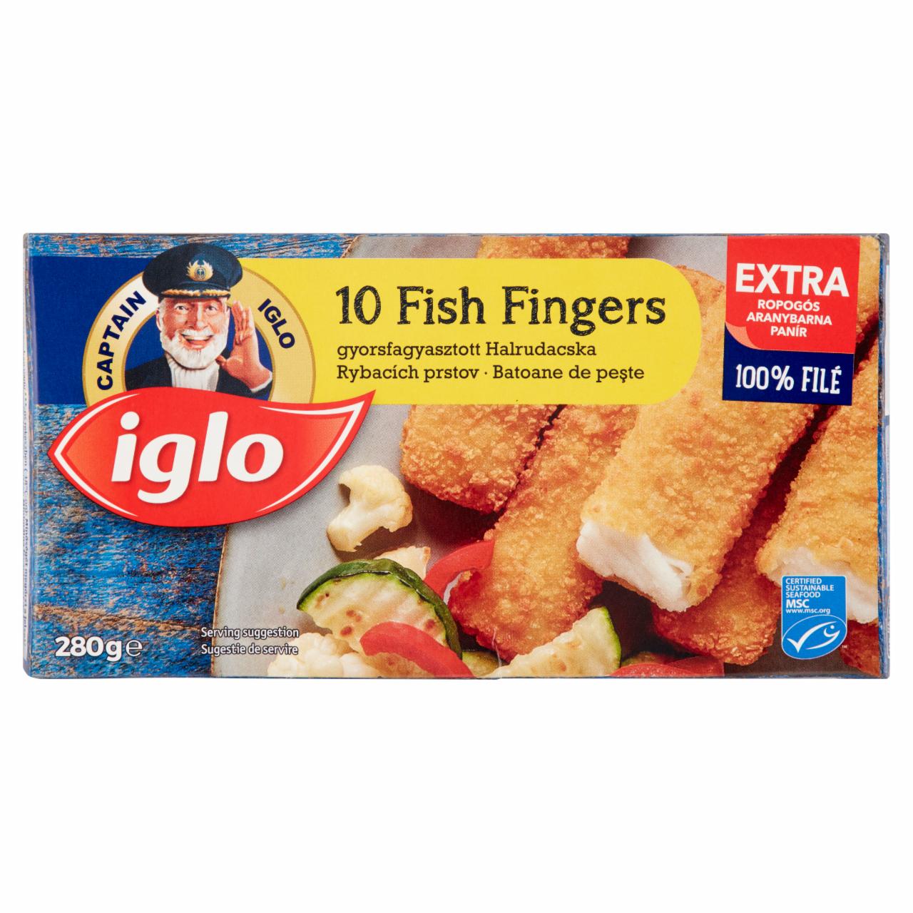 Képek - Iglo gyorsfagyasztott halrudacska 10 x 28 g (280 g)