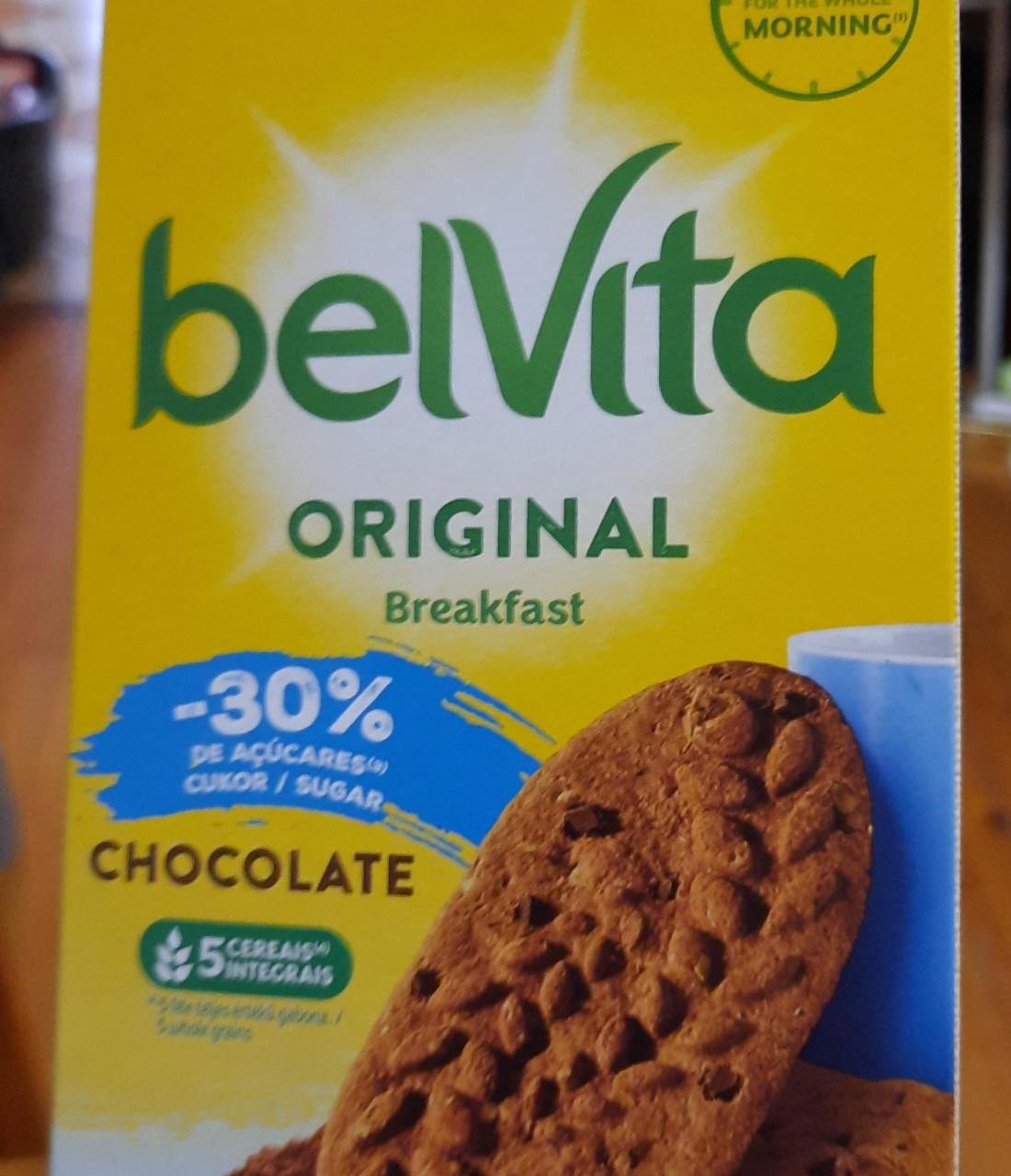 Képek - Belvita kakaós, gabonás keksz csokoládédarabokkal 300 g